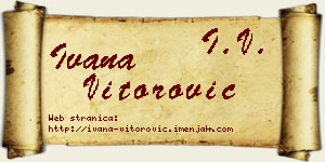 Ivana Vitorović vizit kartica